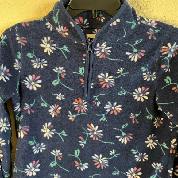 Oshkosh B'gosh Girls Floral Fleece Pullover‎ Size 12 - Picture 3 of 6